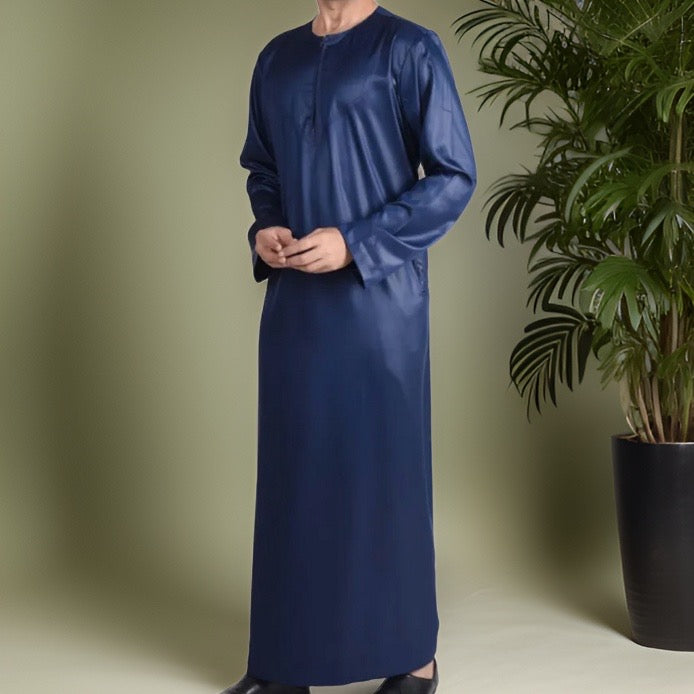 Navy Blue Omani Thobe