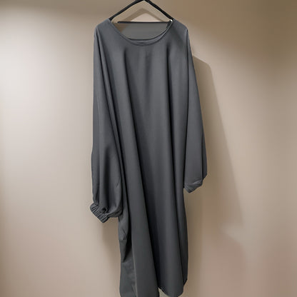 Grey Waterproof Closed Butterfly Abaya