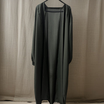 Olive Green Open Waterproof Abaya