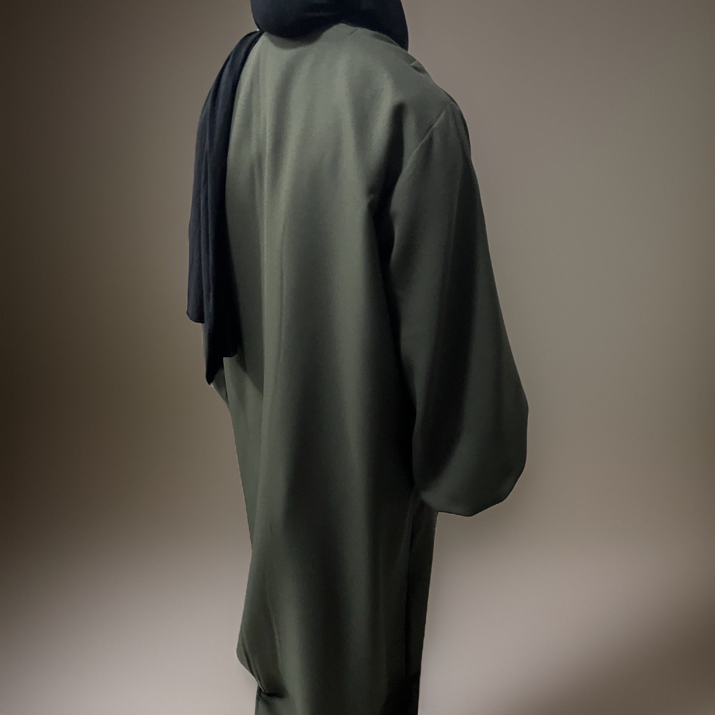 Olive Green Open Waterproof Abaya