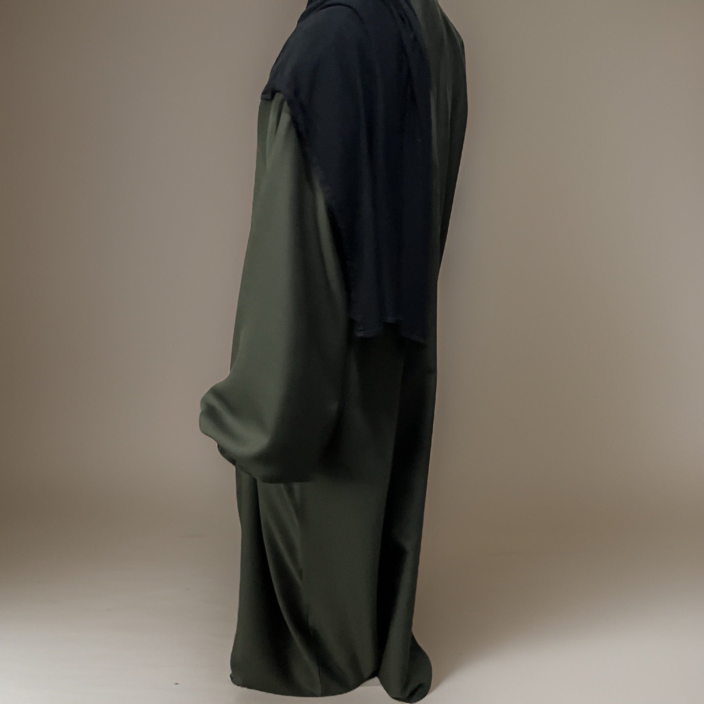 Olive Green Open Waterproof Abaya