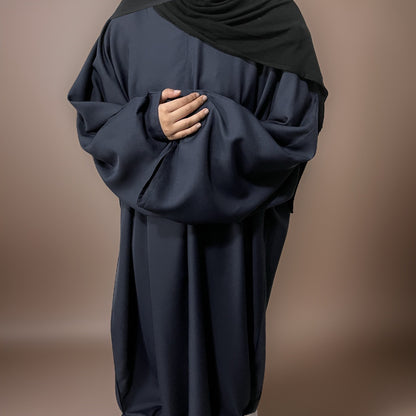 Dark Navy Butterfly Waterproof Abaya