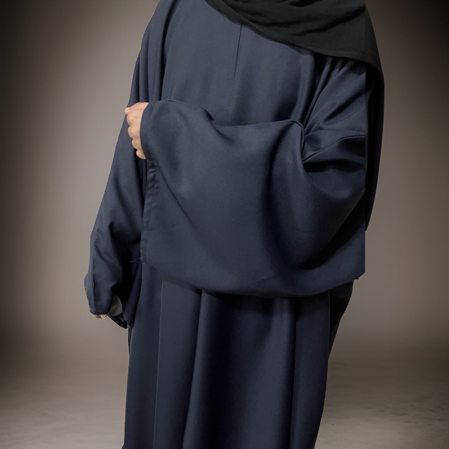 Dark Navy Butterfly Waterproof Abaya