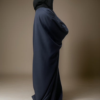 Dark Navy Butterfly Waterproof Abaya