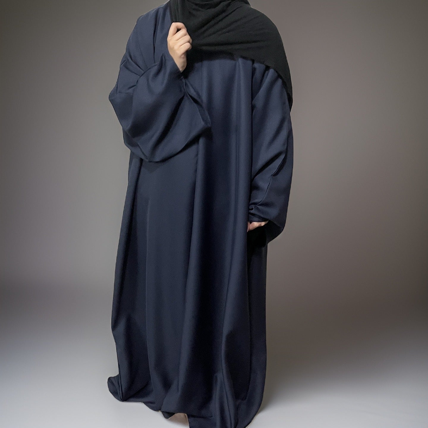 Dark Navy Butterfly Waterproof Abaya